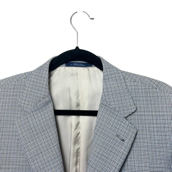 Joseph Abboud Wool Houndstooth Blazer Sport Coat 2-Button Jacket Sz 42L - Picture 2 of 13